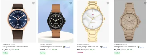 Image of Tommy Hilfiger Wrist Watches @ Minimum 70% Discount