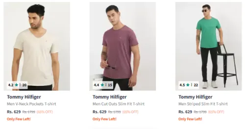 Image of Tommy Hilfigiger Men T-shirt Starting @ ₹629