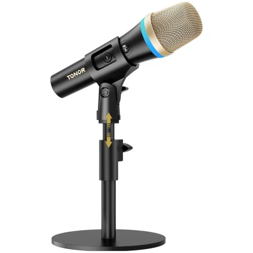 Image of TONOR USB Dynamic Microphone (RGB, Mute, Stand)