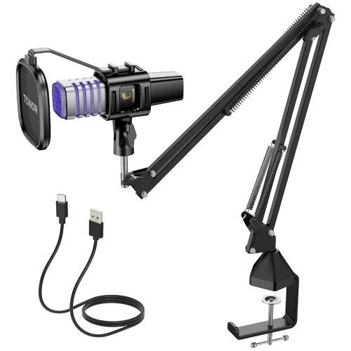 Image of TONOR USB Gaming Microphone RGB Streaming Microfono Set