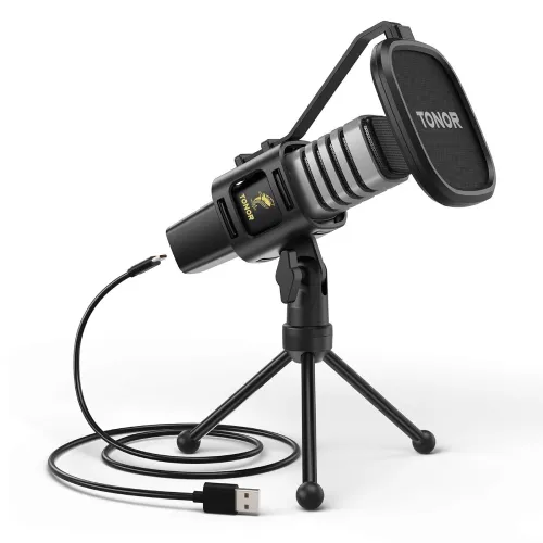 Image of TONOR USB Microphone, Condenser Computer PC Mic with Tripod Stand