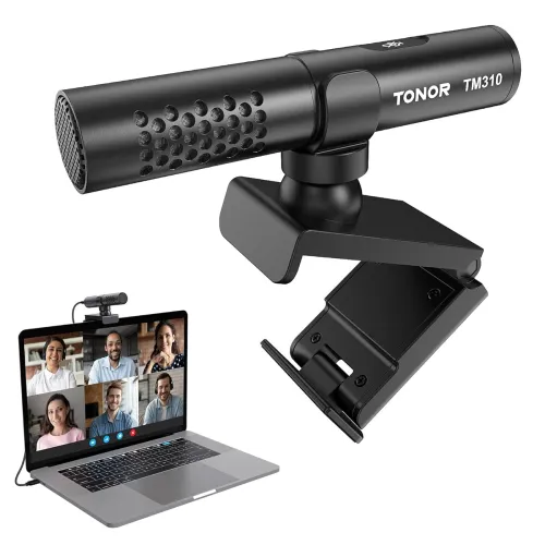Image of TONOR TM310 USB Conference Microphone for Laptop, Adjustable Computer PC Mic with Mute Button & LED Indicator for Video 