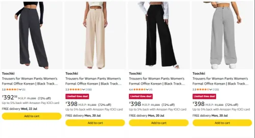 Image of Toochiki Women's Pants at 70% discount 