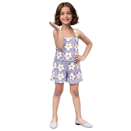 Image of Toonyport Girl's Cotton Blend Casual Mini Top and Shorts