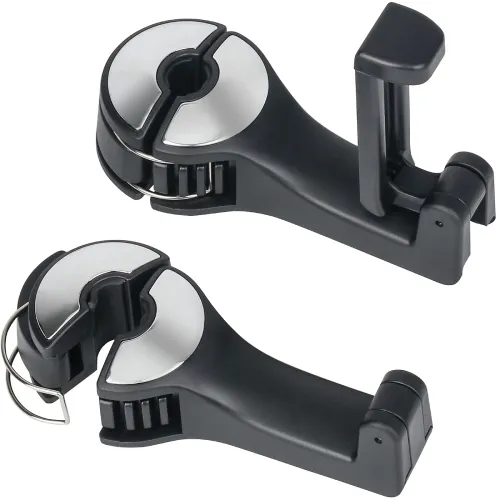 Image of TOOVREN [Upgraded 2 Pack Purse Hook for Car, 2 in 1 Car Seat Headrest Hook, Adjustable Car Hooks for Purses and Bags, Ca