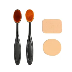 TopFinder Makeup Brush & Sponge Set (4 Pc)