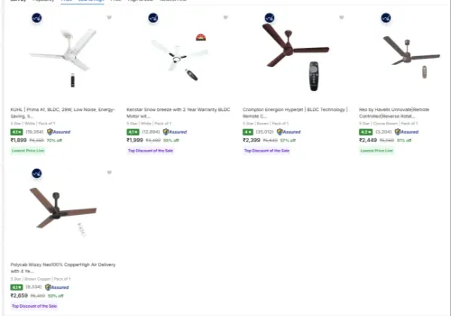 Image of Topselling Fans BBD at minimum 51% Discount