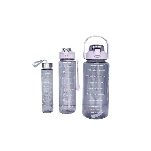 Image of TORCHIT Plastic Set Of 3 Transparent Water Bottle 2000ML