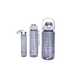 TORCHIT Plastic Set Of 3 Transparent Water Bottle 2000ML
