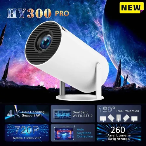 Image of Torexo HY300 PRO Android Projector (1GB/8GB, White)