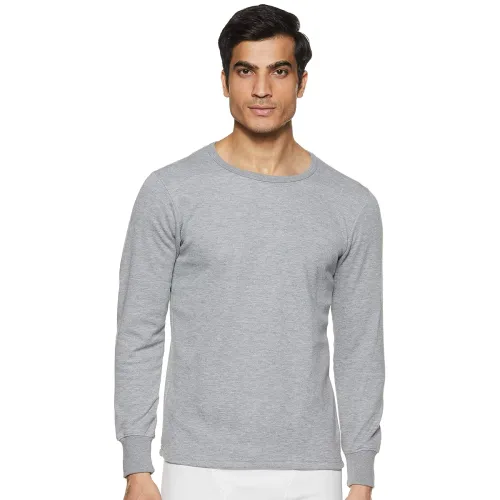 Image of TORRIDO Rupa Men's Solid Regular Fit Thermal Top Lava RNFS 9999_Grey Melange_75