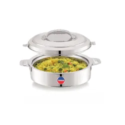 TOSAA keep warm Double Wall Insulated Stainless Steel Casserole, 1400ml Roti Rice Desert store n serve for Kitchen, Hot 