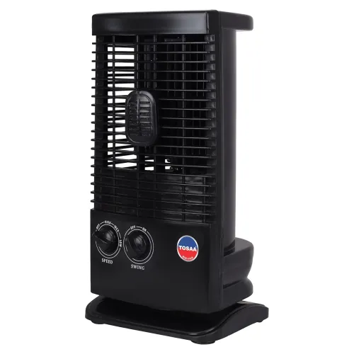 Image of Tosaa Mini Tower Fan (Portable, 3-Speed, Oscillating, Black)
