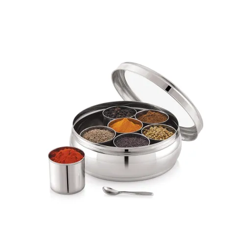 Image of TOSAA STAINLESS STEEL BELLY SHAPE MASALA DABA