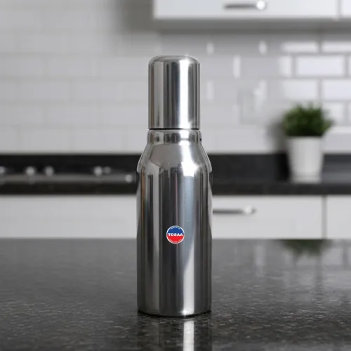 Image of TOSAA Stainless Steel Oil can, Easy Flow Stainless Steel Oil Dispenser Bottle with Cap | Air-Tight Spill-Proof (350 ML)