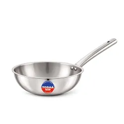 TOSAA TRIPLY Wok 24 CM (2650 ML)|Made with Premium triply Construction for Better Durability and Long-Lasting Performance.