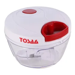 Tosaa Vegetable Pull Chopper 450 ml with Bowl & 3 SS Spiral Blades 