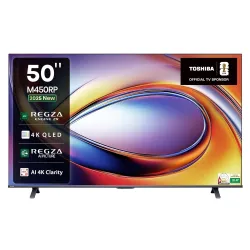 Toshiba 126 cm (50 Inches) 4K Ultra HD Smart QLED TV | Dolby Atmos, HDR10+ | 24W Powerful Speakers | AI Sports Mode | RE