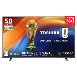 Toshiba 126 cm (50 Inches) 4K Ultra HD Smart QLED TV | Dolby Atmos, HDR10+ | 24W Powerful Speakers | AI Sports Mode | REGZA Engine ZR | Voice Control | AI 4K Upscaling | VIDAA OS | 50M450RP....
