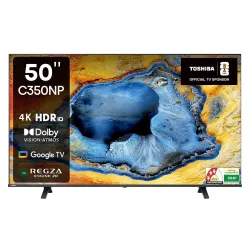 TOSHIBA 126 cm (50 inches) C350NP Series 4K Ultra HD Smart LED Google TV 50C350NP (Black)