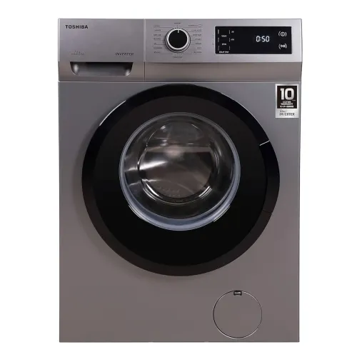 Image of TOSHIBA 7.5 Kg Inverter Fully Automatic Front Loading Washing Machine (‎TW-BJ85S2-IND(SK),Premium Silver)