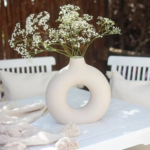 Image of TOTOS MART Hollow Circle Vase – 8.2