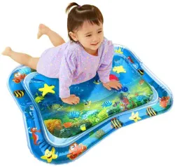 touaretails Plastic Baby Play Mat (Blue, Medium)