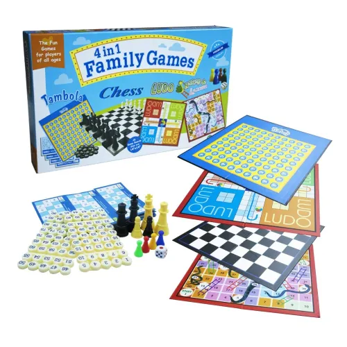 Image of Toy Cloud 4-in-1 Family Board Games Set