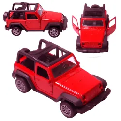 Toy Cloud Thar Die Cast Metal Car with Opening Doors and Pull Back Action - 1:32 Scale Diecast Model No Batteries Needed Mini Super Cars for Kids Toys, Red
