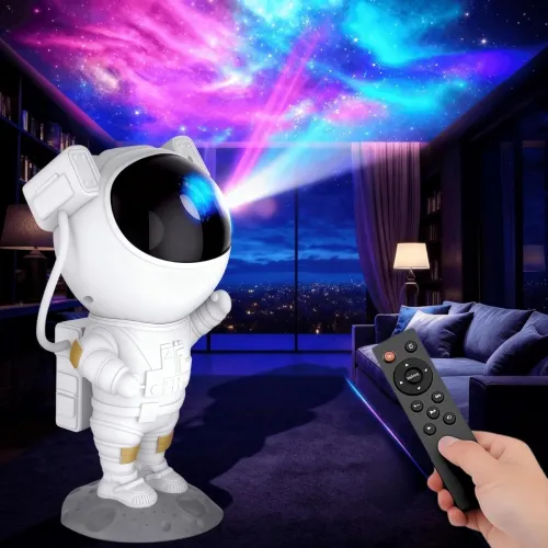 Image of Toy Imagine Astronaut Galaxy Projector Night Light – 360° Rotating Nebula Star Projector with Remote Control Ideal for B