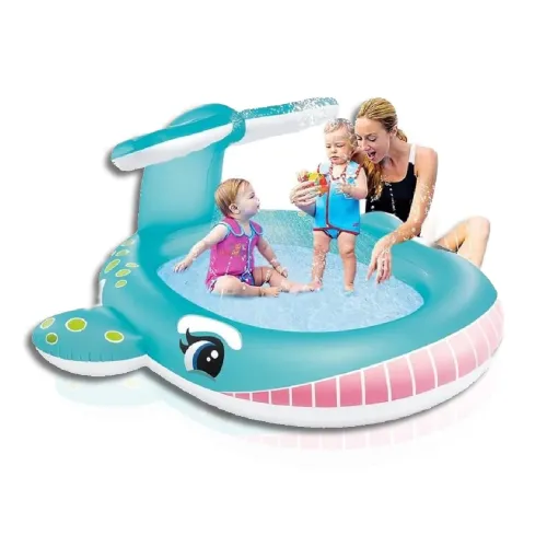 Image of Toy Imagine Inflatable Whale Kiddie Pool & Splash Pad