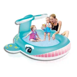 Toy Imagine Inflatable Whale Kiddie Pool & Splash Pad