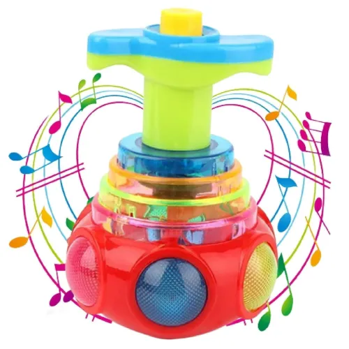 Image of Toy Imagine Light-Up Gyro Spinner with Launcher