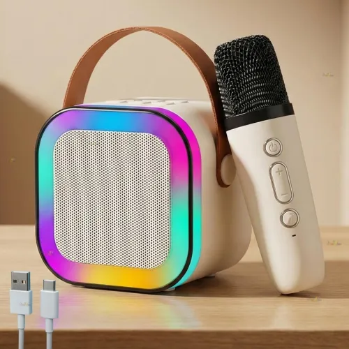 Image of Toy Imagine Rechargeable Karaoke Mic with Speaker with RGB LED Lights 