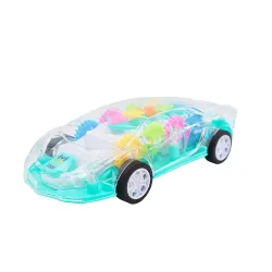 ToyBharat Gear Car Toy with, Gear Simulation Mechanical Car with Sound Music & Light Toys for Kids Boys & Girls, Multicolor