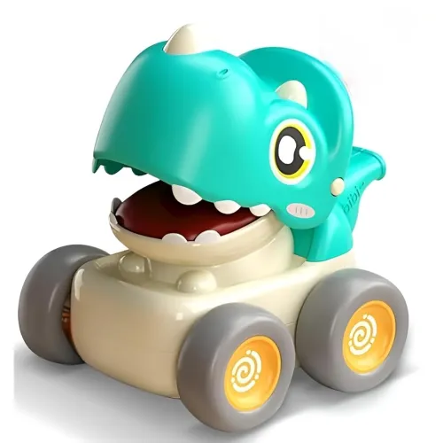 Image of ToyBharat Press n go Dino Cars with Whistle Music for Toddlers for Boys & Girls