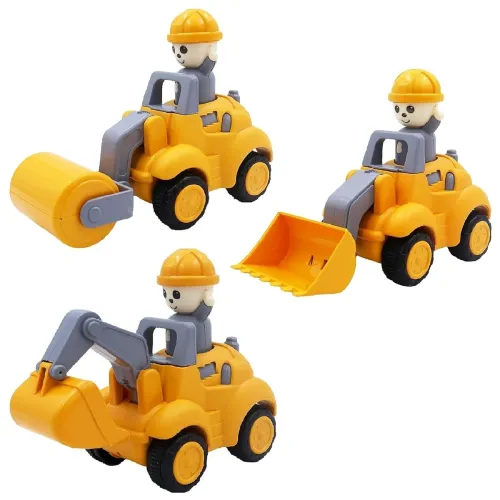 Image of ToyBharat Push & Go Construction Toy Set (Pack of 3)