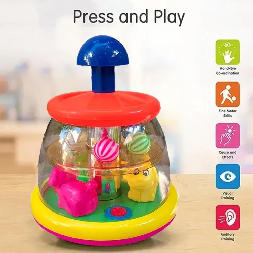 Image of ToyBharat Push N Spin Dog Toy