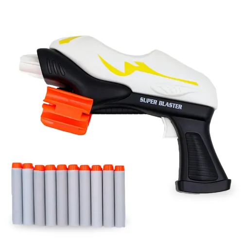Image of ToyBharat Super Blaster Blaze Storm Soft Bullet Gun Toy with 10 Safe Soft Foam Bullets, Fun Target Shooting Battle Fight
