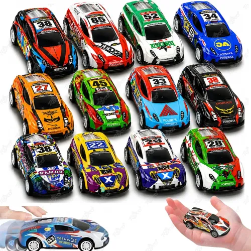Image of Toyco Mini Metal Pull Back Cars (Set of 12)