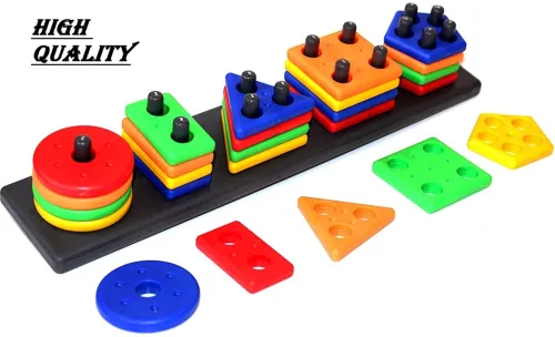 Image of Toyful Geometric Shapes Sorting Toy | Intellectual Geometric Shape (Pink)