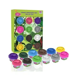 ToyMagic 12-Piece Animal-Themed Water-Based FunDough Set (3+)