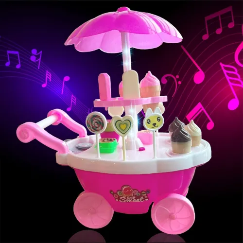 Image of ToyMagic Battery Operated Ice Cream Trolley Playset