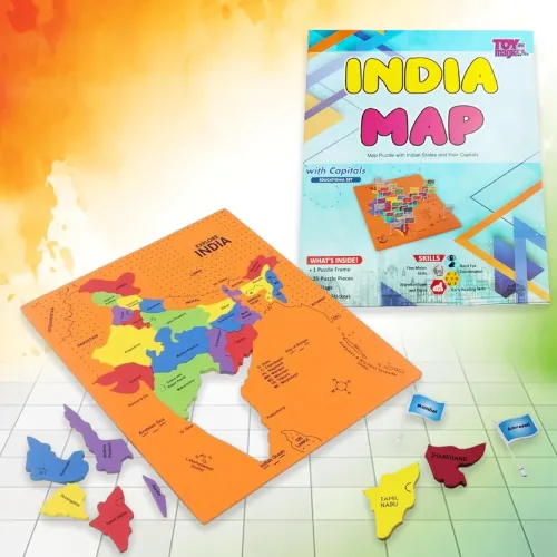 Image of ToyMagic India Capital Map Puzzle 