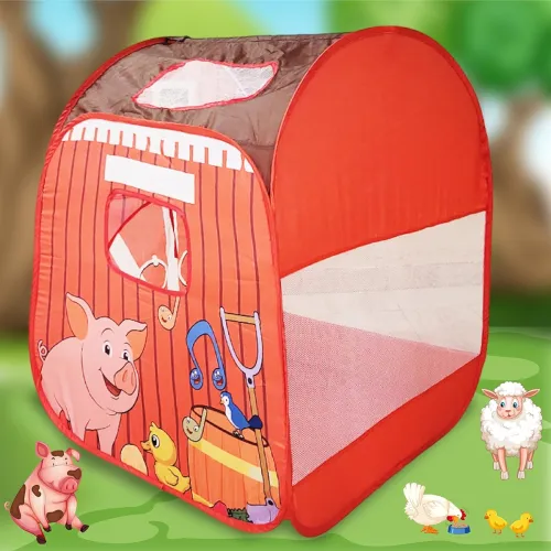 Image of ToyMagic Printed Hut Foldable Tent House 