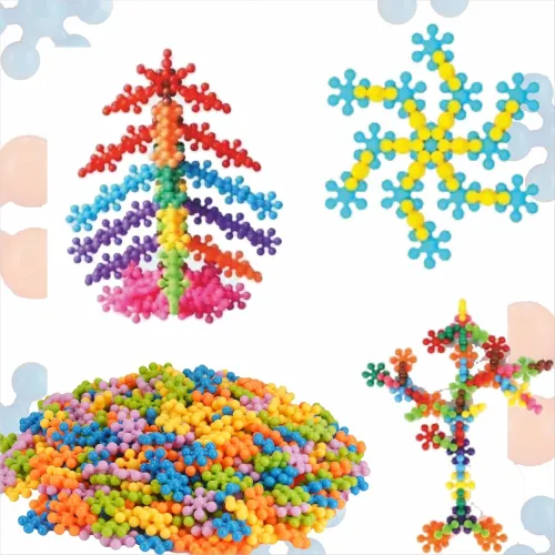 Image of ToyMagic Star Interlink Construction Play - 500Pcs