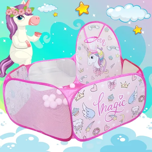 Image of ToyMagic Unicorn Theme Foldable Ball Pit