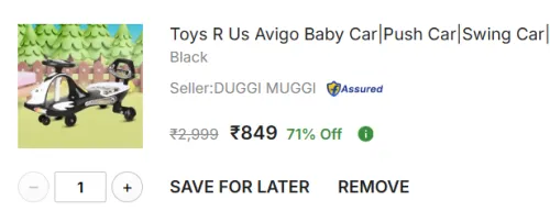 Image of Toys R Us Avigo Baby Car