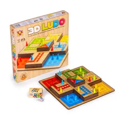 Toysbox 3D Ludo MDF Wooden Board Game Toy Play Family Fun with for Kids and Adults