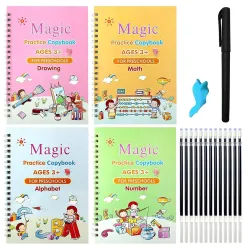 Toyshine 4 PCS Magic Practice Copybook for Kids